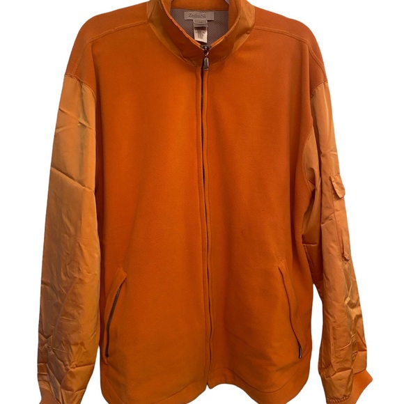 Ermenegildo Zegna Other - SOLD  Orange Zegna Sport Fleece Zip Sweater